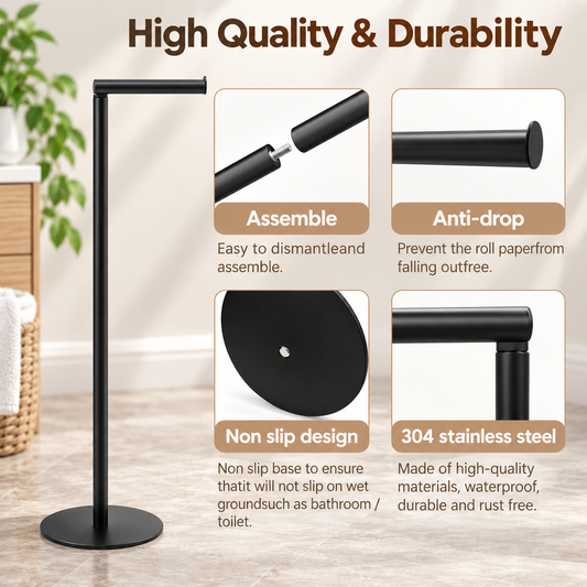 Freestanding 5-Roll Toilet Paper Holder